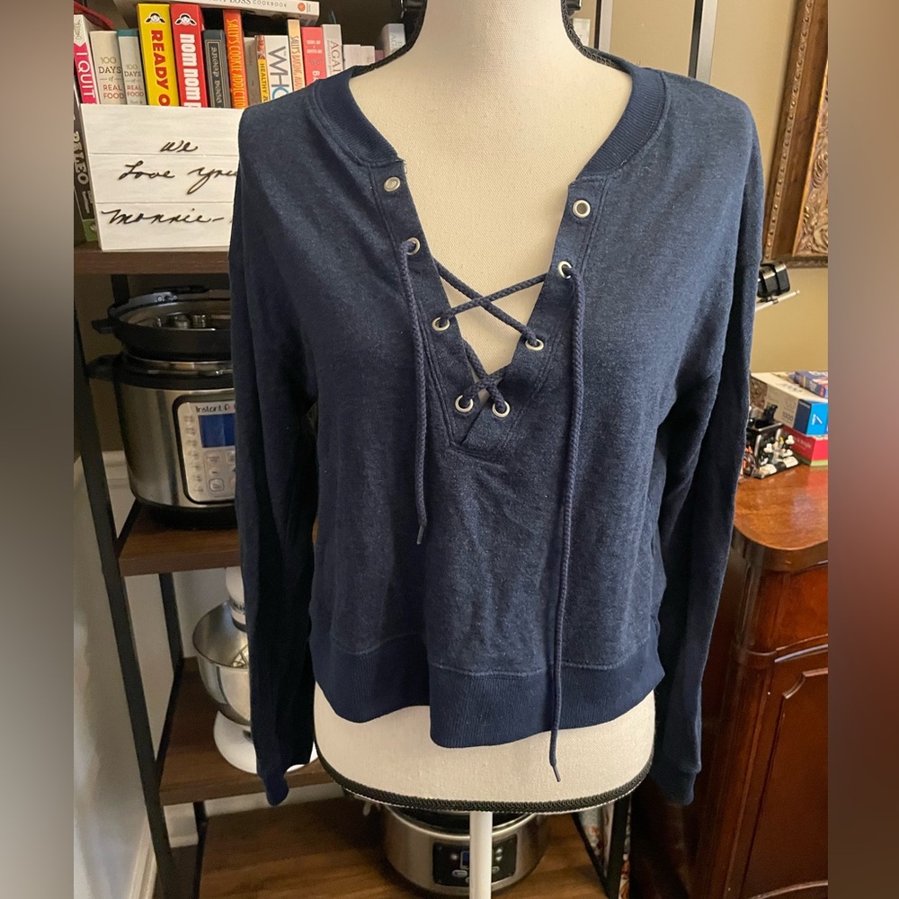Live Love Dream Lace Up Sweater